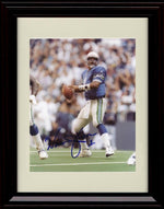 8x10 Framed Warren Moon - Houston Oilers Autograph Promo Print - Dropping Back To Pass Framed Print - Pro Football FSP - Framed   