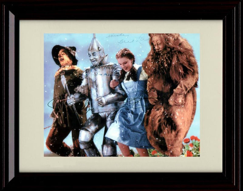 8x10 Framed Wizard Of Oz Autograph Promo Print - Cast Framed Print - Movies FSP - Framed   