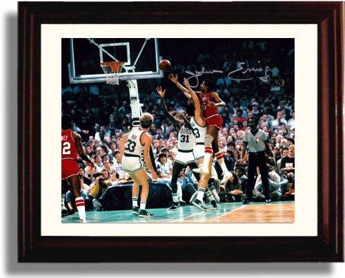 8x10 Framed Julius Erving Autograph Promo Print - Philadelphia 76ers Framed Print - Pro Basketball FSP - Framed   