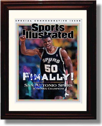 Framed David Robinson Autograph Promo Print Framed Print - Pro Basketball FSP - Framed   