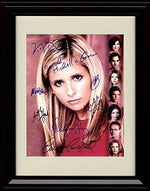 8x10 Framed Buffy the Vampire Slayer Autograph Promo Print - Cast of Buffy The Vampire Slayer Framed Print - Television FSP - Framed   