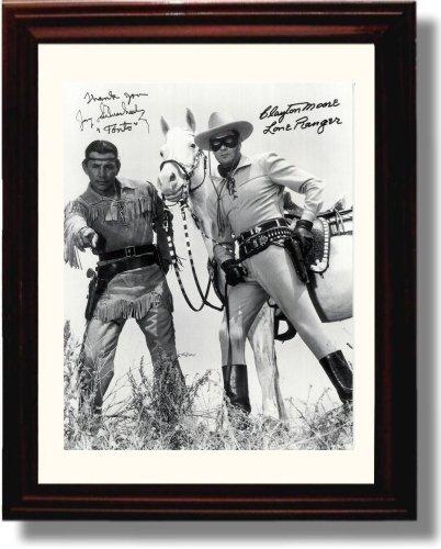 8x10 Framed Lone Ranger Autograph Promo Print - Clayton Moore Framed Print - Television FSP - Framed   