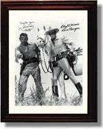 8x10 Framed Lone Ranger Autograph Promo Print - Clayton Moore Framed Print - Television FSP - Framed   