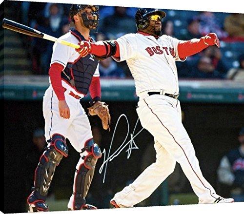Floating Canvas Wall Art:   David Ortiz - Boston Red Sox - The Swing Autograph Print Floating Canvas - Baseball FSP - Floating Canvas   