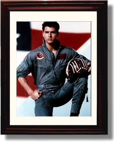 8x10 Framed Tom Cruise Autograph Promo Print - Top Gun Framed Print - Movies FSP - Framed   