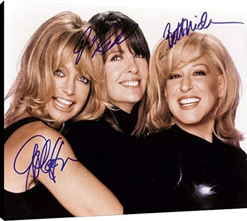 Floating Canvas Wall Art:  Bette Midler, Goldie Hawn & Diane Keaton Autograph Print Floating Canvas - Movies FSP - Floating Canvas   