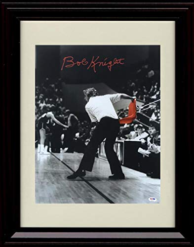 Framed 8x10 Bob Knight - The Red Chair - Indiana Hoosiers Autograph Print Framed Print - College Basketball FSP - Framed   
