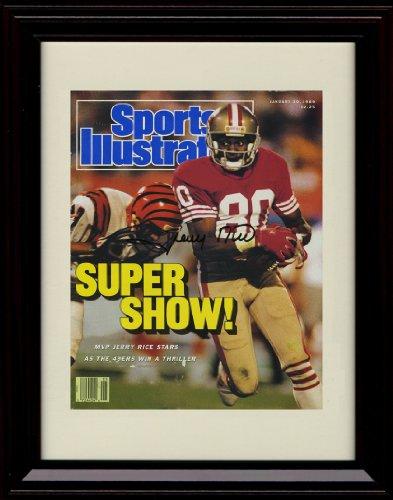 8x10 Framed Jerry Rice 49ers - SI Autograph Promo Print - 1/30/1989 Framed Print - Pro Football FSP - Framed   