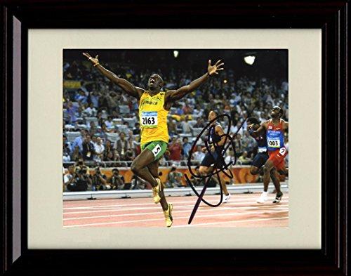 8x10 Framed Usain Bolt "the Smile" Autograph Promo Print Framed Print - Track FSP - Framed   