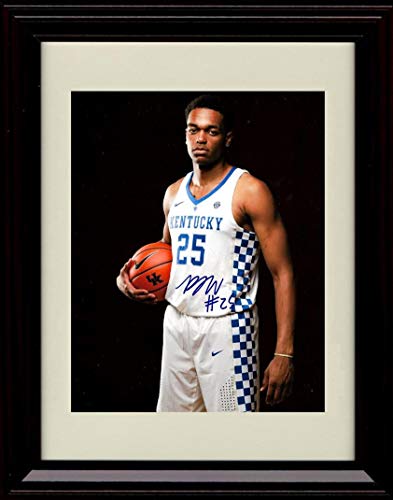Framed 8x10 PJ Washington Autograph Promo Print - #25 - Kentucky Wildcats Framed Print - College Basketball FSP - Framed   