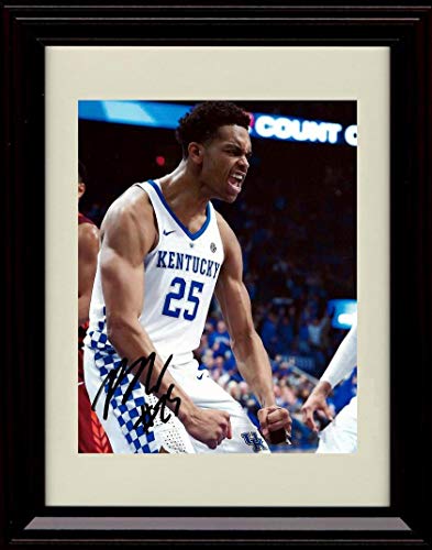Framed 8x10 PJ Washington Autograph Promo Print - Flex - Kentucky Wildcats Framed Print - College Basketball FSP - Framed   