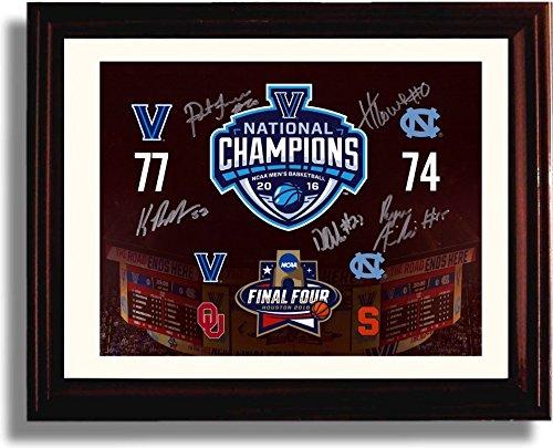 Framed 8x10 2016 Villanova NCAA Champs Autograph Promo Print - Arcidiacono, Ochefu, Rafferty, Farrell & Framed Print - College Basketball FSP - Framed   
