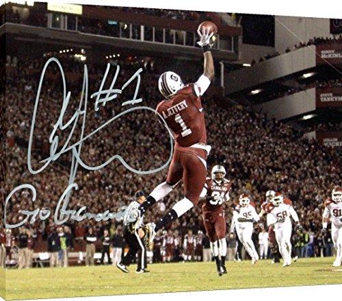 Floating Canvas Wall Art: Alshon Jeffery - USC Gamecocks Autograph Print Floating Canvas - College Football FSP - Floating Canvas   