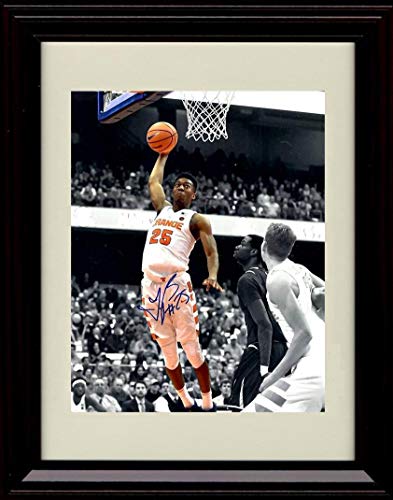 Framed 8x10 Tyus Battle Autograph Promo Print - Dunking - Syracuse Orangemen Framed Print - College Basketball FSP - Framed   