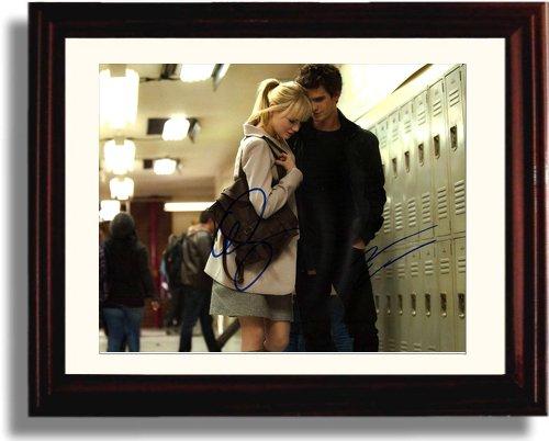 8x10 Framed Andrew Garfield and Emma Stone Autograph Promo Print Framed Print - Movies FSP - Framed   