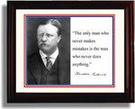 8x10 Framed Teddy Roosevelt Autograph Promo Print - Presidential Quote Framed Print - History FSP - Framed   