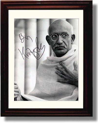 Framed Ben Kingsley Autograph Promo Print - Gandhi Framed Print - Movies FSP - Framed   