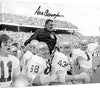 Floating Canvas Wall Art: Notre Dame - Ara Parseghian Victory Celebration Autograph Print Floating Canvas - College Football FSP - Floating Canvas   