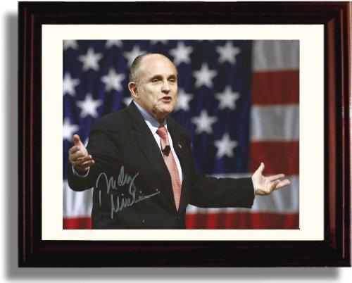 8x10 Framed Rudy Giuliani Autograph Promo Print Framed Print - History FSP - Framed   