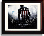 8x10 Framed Dominic Cooper, Kenneth Choi and Paul Bettany Autograph Promo Print - Captain America The Framed Print - Movies FSP - Framed   