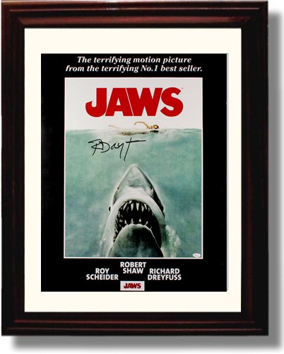 8x10 Framed Richard Dreyfuss Autograph Promo Print - Jaws Poster Framed Print - Movies FSP - Framed   