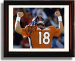 8x10 Framed Peyton Manning - Denver Broncos Autograph Promo Print Framed Print - Pro Football FSP - Framed   