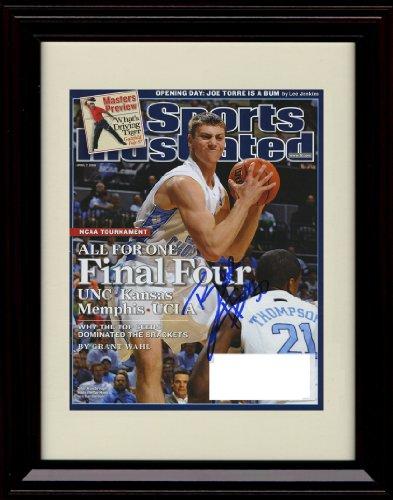Framed 8x10 Tyler Hansbrough SI Autograph Promo Print - 4/7/2008 - Tarheels Final Four Framed Print - College Basketball FSP - Framed   