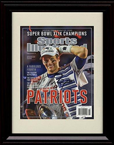 8x10 Framed Tom Brady - New England Patriots SI Autograph Promo Print - 2014 Champs! Framed Print - Pro Football FSP - Framed   