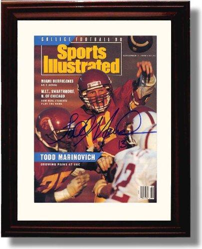 Framed 8x10 Print - College Football Framed 8x10 USC Trojans Todd Marinovich Growing Pains At USC Autograph Framed Print - College Football FSP - Framed   