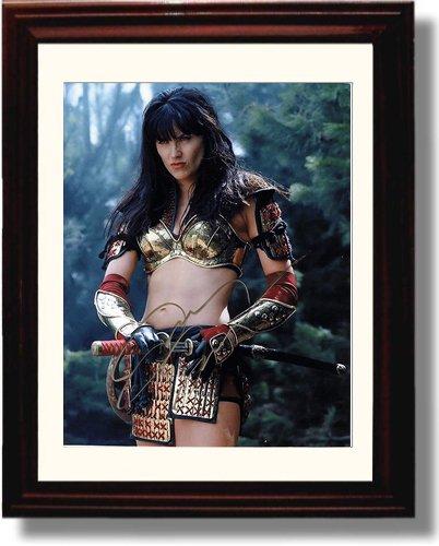8x10 Framed Lucy Lawless Autograph Promo Print - Xena Framed Print - Television FSP - Framed   