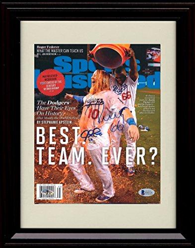 Unframed Justin Turner and Yasiel Puig SI Autograph Replica Print - Best Team Ever? Unframed Print - Baseball FSP - Unframed   