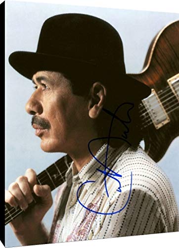 Acrylic Wall Art:  Carlos Santana Portrait Autograph Print Acrylic - Music FSP - Acrylic   