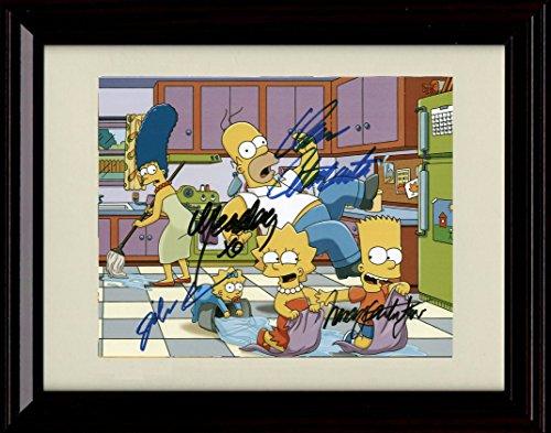 Framed Simpsons Autograph Promo Print - Cast Signed Family Portrait - Landscape Framed Print - Television FSP - Framed   