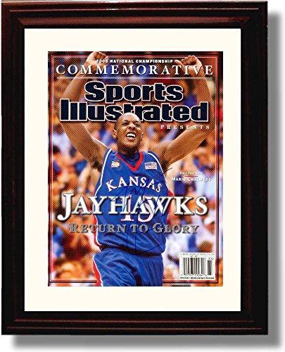 Framed 8x10 2008 Kansas Jayhawks "Return to Glory" Mario Chalmers SI Autograph Promo Framed Print - College Basketball FSP - Framed   