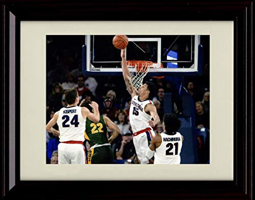 Framed 8x10 Brandon Clarke Autograph Promo Print - The Block - Gonzaga Framed Print - College Basketball FSP - Framed   
