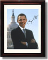 8x10 Framed Barack Obama Autograph Promo Print - Outside the Capitol Framed Print - History FSP - Framed   