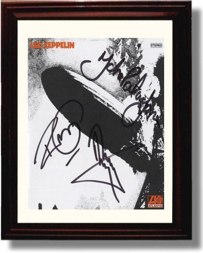 8x10 Framed Led Zeppelin Cover Autograph Promo Print Framed Print - Music FSP - Framed   