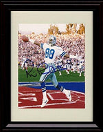 8x10 Framed Michael Irvin - Dallas Cowboys Autograph Promo Print - MVP - Touchdown Catch Framed Print - Pro Football FSP - Framed   