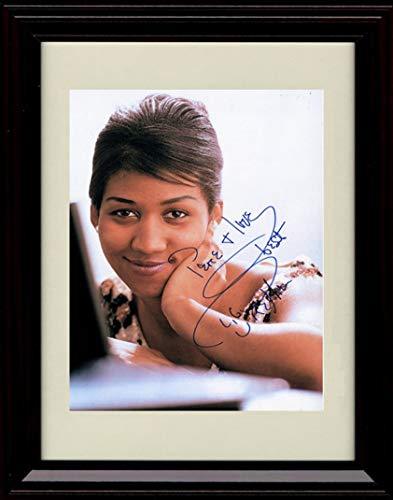 8x10 Framed Aretha Franklin Autograph Promo Print - Young Photo - Queen Soul Framed Print - Music FSP - Framed   