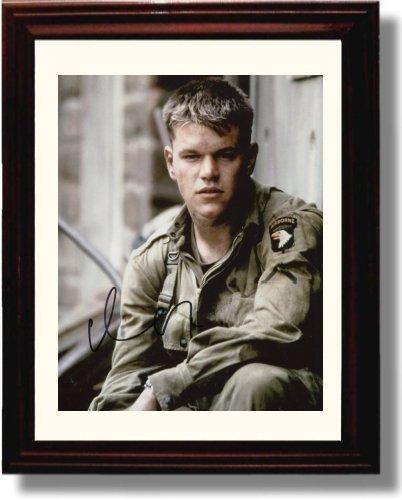 8x10 Framed Matt Damon Autograph Promo Print - Saving Private Ryan Framed Print - Movies FSP - Framed   