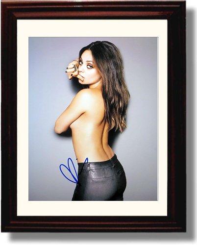 8x10 Framed Mila Kunis Backless Autograph Promo Print Framed Print - Movies FSP - Framed   