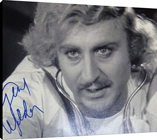 Floating Canvas Wall Art:  Gene Wilder Autograph Print - Young Frankenstien Floating Canvas - Movies FSP - Floating Canvas   