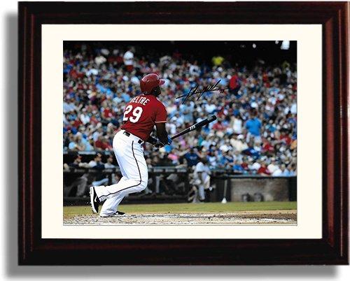 Unframed Adrian Beltre At the Bat Autograph Replica Print Unframed Print - Baseball FSP - Unframed   