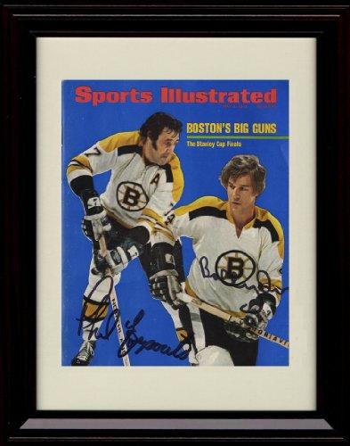 Framed Bobby Orr/Phil Esposito SI Autograph Promo Print - Boston Bruins - 5/8/1972 Framed Print - Hockey FSP - Framed   