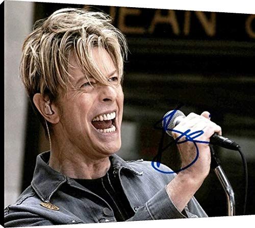 Floating Canvas Wall Art:  David Bowie Autograph Print Floating Canvas - Music FSP - Floating Canvas   