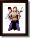 8x10 Framed Luke Perry and Kristy Swanson Autograph Promo Print Framed Print - Movies FSP - Framed   