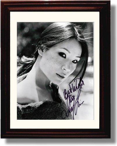 Framed Lucy Liu B&W Autograph Promo Print Framed Print - Movies FSP - Framed   