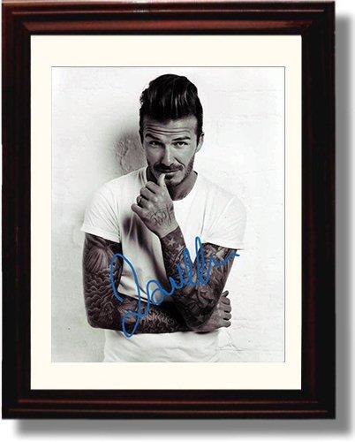 8x10 Framed David Beckham Autograph Promo Print - Model Framed Print - Soccer FSP - Framed   