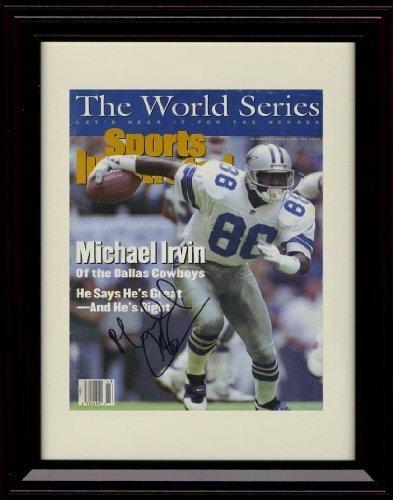 8x10 Framed Michael Irvin - Dallas Cowboys SI Autograph Promo Print Framed Print - Pro Football FSP - Framed   