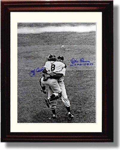 Framed 8x10 Yogi Berra and Don Larsen Autograph Replica Print Framed Print - Baseball FSP - Framed   